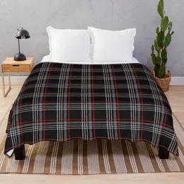 Blankets Black And White LatticeTartan Blanket Flannel Printed Breathable Throw For Bed Sofa Camp Cinema