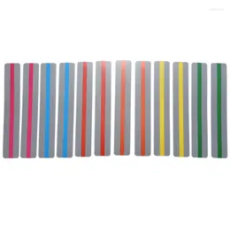 Keychains 12Pcs Guided Reading Strips Highlight Colored Overlay Bookmarks Help With Dyslexia Teacher Supply Assistant