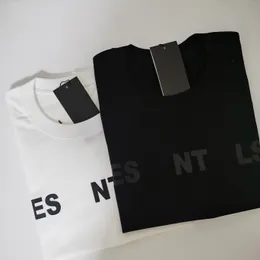 نسخة متقدمة ESS PRINT T Shirt Men Women 100 ٪ Cotton Round Neck Rubber Letter Designer Graphic Quality Qualit