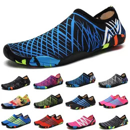 Sandals Elastic Quick Dry Aqua Shoes Plus Size Nonslip black red Sneakers Women Men Water Shoes Breathable Footwear Light Surfing Beach Sneakers