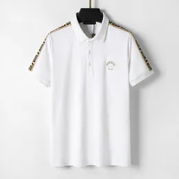 Créateur de mode Polo homme noir et blanc multi-style chemise T-shirt été décontracté motif de broderie pur coton High Street business fashion chemise à col M-3XL # 99