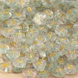 Loose Beads for Bracelets Making Acrylic Love Heart Transparent Fashion Jewelry Necklace Diy Kits Girls Kids Crafts Bead