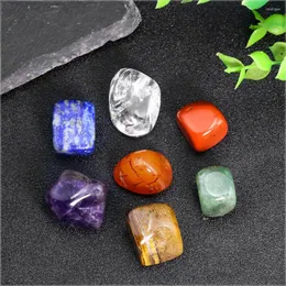 장식 인형 7 pcs/set natural chakra 으깬 돌 크리스탈 치유 쿼츠 광선 광물 표본 Reiki 에너지 요가 명상 홈