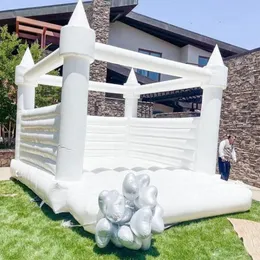 4.5x4m 15x13.2ft Full High Quality Full PVC Trampolines Inflatable Castle Wedding Bouncer House White Inflatable Bouncy with Air Blower-20 kinds of style