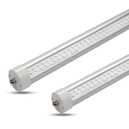 T8 LED Tüpler Çift PCB 2ft 6ft 60cm 18W AC85-265V Işıklar FA8 R17D SMD2835 Tek pim floresan lambalar 250V lineer çubuk ampuller 100lm/w aksesuarları fiş ve oynat