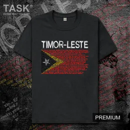 남성용 T 셔츠 동 티모르 TMP Leste Tetum Timorese Tl National Team Mens Shirt Tops Short Sleeve Sports Clother Cotton T-Shirt