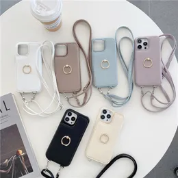 Crossbody Chain Lychee Grain Folio Vogue Phone Case for iPhone 14 13 12 11 Pro Max XR XS 7 8 Plus SE2 SE3 Built-in Makeup Mirror Multiple Card Slots Leather Wallet Shell