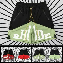 American Trends Rh Limited Rhude Pantaloncini Summer Reflective Hip Hop High Street Sports Training Beach Pants