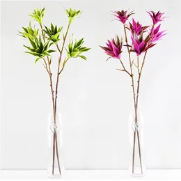 Decorative Flowers 83cm Tropical Bamboo Plant Large Artificial Palm Tree Branch Fake Air Chlorophytum Plastic Dracaena For Home Desk Wedding