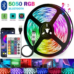 LED-Streifen RGB USB-LED-Streifenlichter 5050 LED-Band DC5V 0,5M-5M 10M TV-Hintergrundbeleuchtung LED-Band Bunte Kinder in den Raum Partydekoration P230315