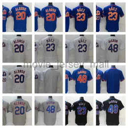 23 Javier Baez Baseball 48 Jacob deGrom 20 Pete AlonsoBlank 2023 Stitched Jerseys Men Women Youth Size S--XXXL