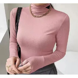 Woman Thermal Underwear Blouses Shirts Designer High elastic thickened double faced velvetWomens Top Yoga Shirt High Necks Long Sleeves Tops M-XXL