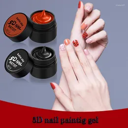 Tırnak jel 3pcs/set 4g oyma boya jöle renk çamur uv macunu emmek Led Tırnaklar Lehçe Manikür Art Ciltler