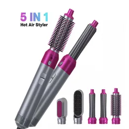 2021 sell Hair Dryer Brush 5 In 1 Hair Curler Roller Curling Wand Hair curler Comb Kit Rotating Air Curling Iron Styler253O