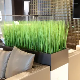 装飾的な花81cm 10pcs人工reed草大きな偽の玉ねぎ偽の緑の植物背の高い木の葉ルームオフィスの装飾用の花束