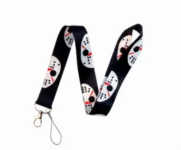 Designer Keychain Horror Movie Vrijdag De 13e mobiele telefoonhoes Banden Cool Lanyard voor sleutelketen ID Badge Holder Keycord Diy Hang Rope Neckband Mobiele accessoires