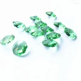 Chandelier Crystal 14mm Light Green Glass Octagon Beads Lighting Accessories Wedding Decoration Pendants Prisms Paarts
