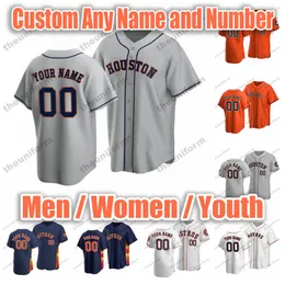 커스텀 아스트로스 멘스 야구 유니폼 27 Jose Altuve 3 Jeremy Pena Houston 2 Alex Bregman 44 Yordan Alvarez 34 Nolan Ryan 30 Kyle Tucker Womens Youth Jersey