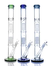 Thick glass bong double perc eight arms tree water pipe 16quot tall heady big bongs with downstem and bowl3827751