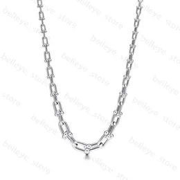 ペンダントネックレスのためのMemnon Jewelry 925 Sterling Silver Chain Necklaces女性U字型の卒業リンクネックレス