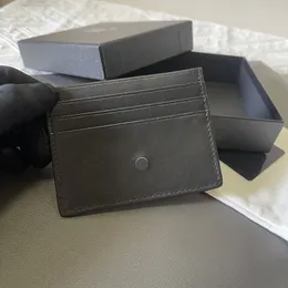 Niemcy w stylu karty kredytowej Uchwyty karty kredytowej Męskie Portfer Wysokiej jakości oryginalne skórzane kobiety mini czyste kolorowe uchwyty na karty dwustronne z pudełkiem