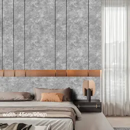 Tapety Faux Grey Cement Paper tapetowy w rolce samoprzylepny wodoodporny naklejka skórka i patyczka tapeta beton do dekoracji domu