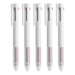 In 1 Three-color Press Neutral Pen 0.5mm Head Black Red Blue Integrated Note Pens For Writing Office Supplies