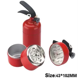 Smoking Pipes Personality Modeling of New Type Three-layer 43mm Metal Smoke Grinder Fire