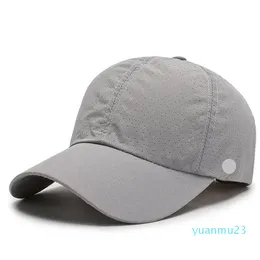 LL Snapbacks Yoga Şapkaları Erkek Ve Kadın Beyzbol Şapkaları Moda Çabuk kuruyan Kumaş Güneş Şapkası Şapkaları Plaj Doğa Sporları Düz Renk 05