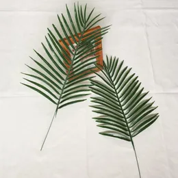 Decorative Flowers Plastic Artificial Leaf Tropical Palm Leaves Simulation For Hawaiian Luau Theme Party Decorations Home Garden Decoration