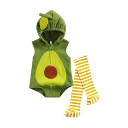 Rompers Ma Baby 0-24M born Infant Baby Girls Boys Romper Cute Avocado Jumpsuit Sleeveless Soft Baby Clothing Birthday Party Costume 230320