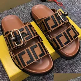 Other Accessories 2022 Fashion Women Men Sandal Luxury Designer Lady Gentlemen Colorf Canvas Letter Anatomic Leather Slide 8 Style M Dhdvr