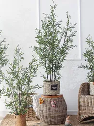 装飾的な花の装飾鉢植えの風景シミュレートされた竹の植物盆栽クリスマスウェディング装飾テーブルトップの装飾