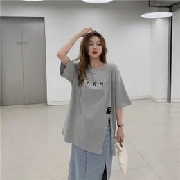 Kadın T-Shirt Kadın T-Shirts Üstleri Japon Kawaii Bayanlar Ulzzang Gevşek Lazy Mektup Baskı Tshirt Kadınlar İçin Koreli Harajuku Kıyafetleri 230320