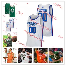 Colorado State Basketball Jersey David Roddy Isaiah Rivera Custom Stitched Herr Youth 24 Joe Palmer 32 Kyle Evans 35 Jacob Jennissen Colorado State Rams Jerseys