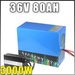 36V 80AH BICKET PACK DE ION ELECTER SCIOTER ELECTRIC com 2000W 3000W BMS 5A Carregador