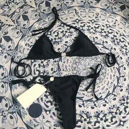 Trajes de baño de diseñador de metal para mujer Push Up Verano Mujer sexy Bikinis Negro Clásicos de la moda Traje de baño Trajes de baño de alta calidad S-XL Biquinis Mujer Maillot de bain