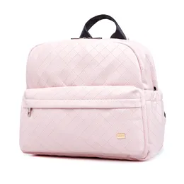 Wickeltaschen Soboba Modische karierte rosa Tasche für Mamas, großes Fassungsvermögen, gut organisierter Platz, Umstandsrucksack, Kinderwagen 230317