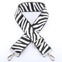 Akcesoria części work 38 cm Zebra Wzór Pasek Regulowany pasek do wymiany S Hafted Crossbodyed szeroki łańcuch 230320