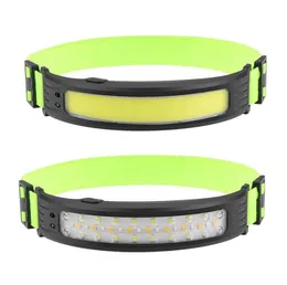 Super Bright Sensor Headlamps Mini Cob floodlight silicone Headlight For Hiking Running Repairing Fishing Usb Waterproof Led Rechargeable Headlamp