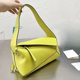 Tasarımcılar Hobos Omuz Çantaları Puzzlehobo Geometrik Tote Çanta Moda Trend Taşınabilir Kapalı Ön ve Arka Zipper Koltuklu Çanta Sarı Çanak Çantalar