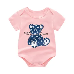 Summer Baby Rompers Cotton Brand Designers vestiti per bambini Costumi per bambini Abiti da ragazza Abbigliamento per bambini orsi