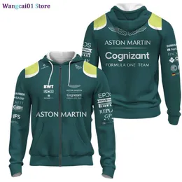 wangcai01 Damen T-Shirt 2023 Neuer heißer Verkauf F1 Formel 1 Racing Aston Martin Aslon 14 Herren- und Damen-3D-Druck Sport Racing Zipper Hoodie 0321H23