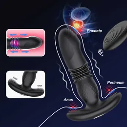 Novo telescópico vibratingbutt plug App App Vibrator Remote Sex Toys for Women Ass Anal Dildo Massageador Buttplug 230316