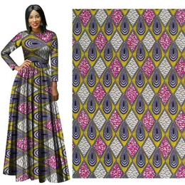 新しい保証された品質の真のアフリカの布リアルニューワックスファブリックリアルワックスアフリカ服コットンファブリック6ヤードlor2992