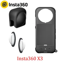 삼각대 Insta360 X3 실리콘 보호 케이스 바디 커버 렌즈 가드 캡을위한 360 x 3 액세서리 230320