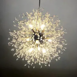 シャンデリアモダンなシャンデリアクリスタルLED G9 Dandelion Lighting Pendant Lamp for Dining Room Living Hanglampluminiareキッチンフィクスチャー