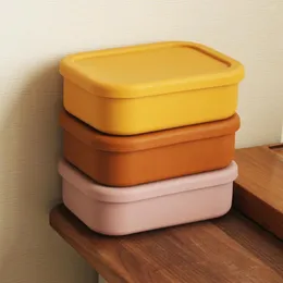 Servis sätter färskt förvaring av robust lunchlåda bento lådor sallad frukt container silikon värmebeständiga hushållsmaterial