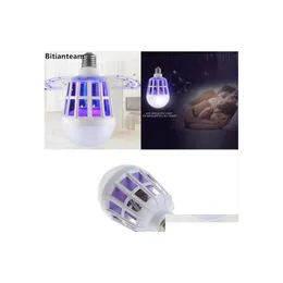 LED multifunktionella lampor E27 15W Myggmordare BBS Lamp Light Eco Hushåll Antimosquito Electric Insect BB 110V 220V Drop Deli Dhayv