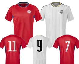 Dostosowane 23-24 koszulki piłkarskie Costa Rica World Narodowa drużyna męska Kids Women Thai Quality Bryan 10 J.Bennette 25 Borges C 5 G.